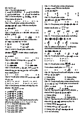 Bài tập Số phức hay nhất